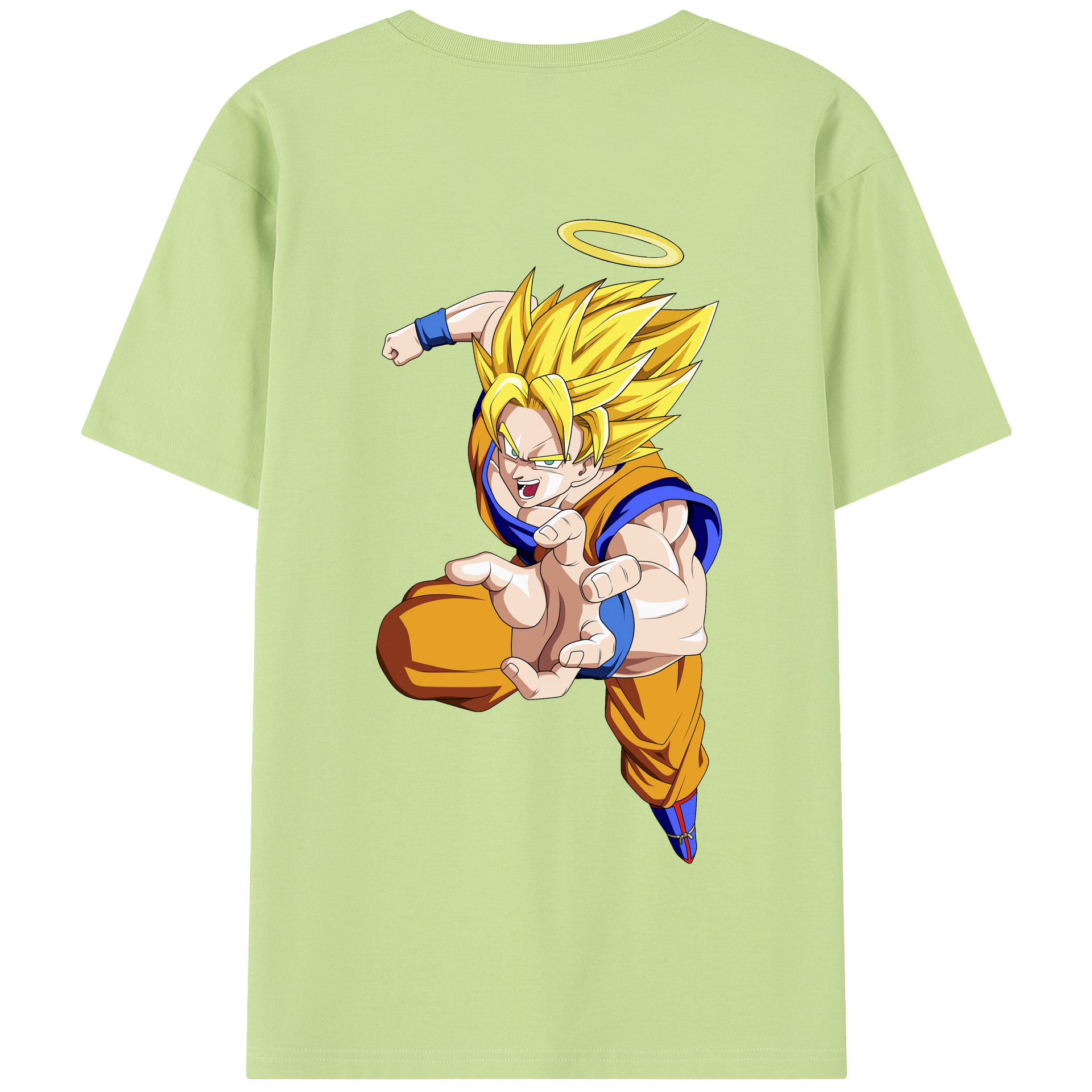 （画像用） ドラゴンボール 孫悟空（そん ごくう）Son Goku カカロット DRAGON BALL Kakarotto 綿100％半袖Tシャツ（背面プリント）